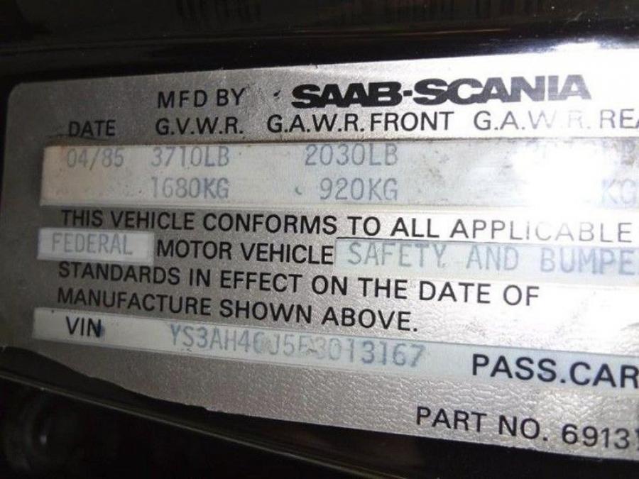  Saab 900 Turbo Limo 1985 года  (фото 10 из 18)